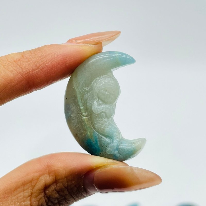 Natural Trolleite Mermaid On The Moon Carving Wholesale - Wholesale Crystals