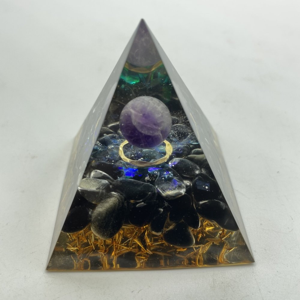 Obsidian Amethyst Orgone Pyramid Wholesale -Wholesale Crystals