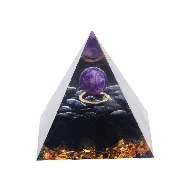 Obsidian Amethyst Orgone Pyramid Wholesale -Wholesale Crystals