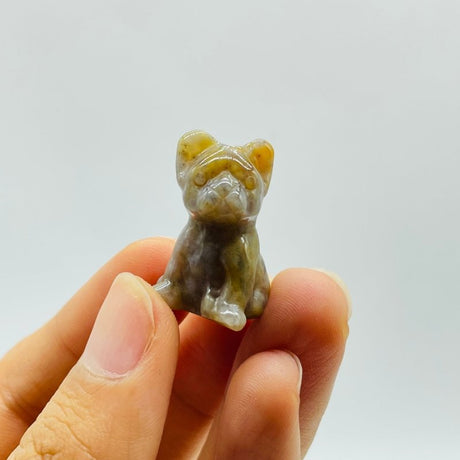 Ocean Jasper Dog Carving Wholesale Closeout -Wholesale Crystals