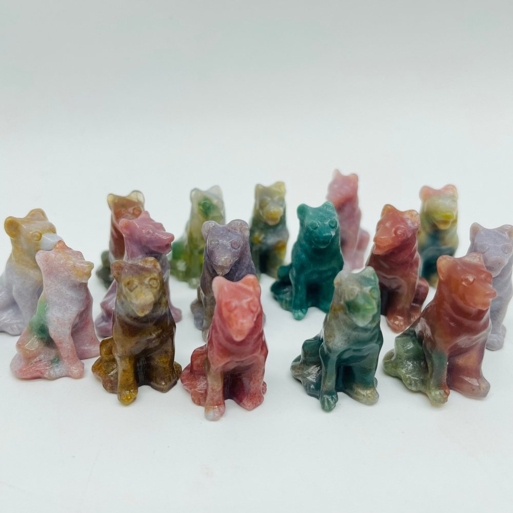 Ocean Jasper Dog Carving Wholesale -Wholesale Crystals