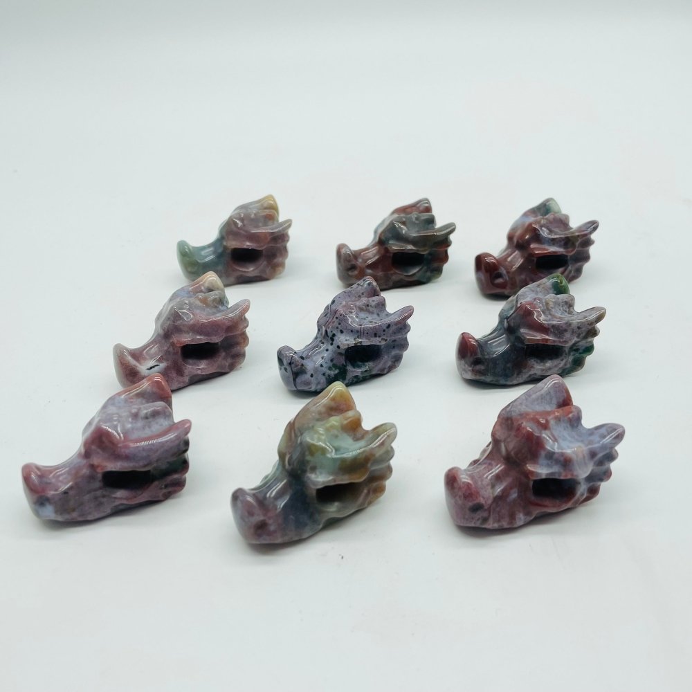 Ocean Jasper Dragon Head Carving Wholesale -Wholesale Crystals