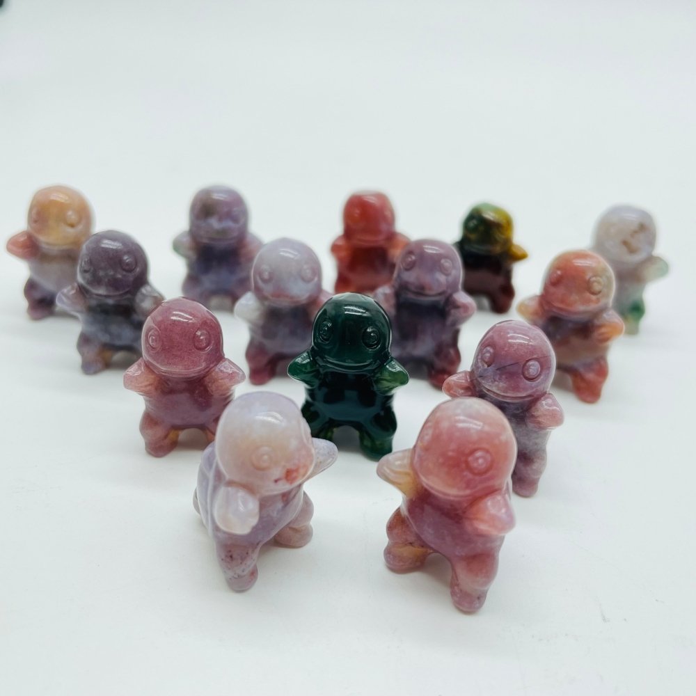 Ocean Jasper Mini Pokemon Squirtle Carving Wholesale -Wholesale Crystals