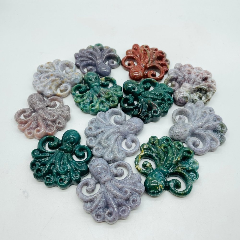 Ocean Jasper Octopus Carving Wholesale -Wholesale Crystals
