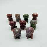 Ocean Jasper Pug Dog Carving Wholesale -Wholesale Crystals
