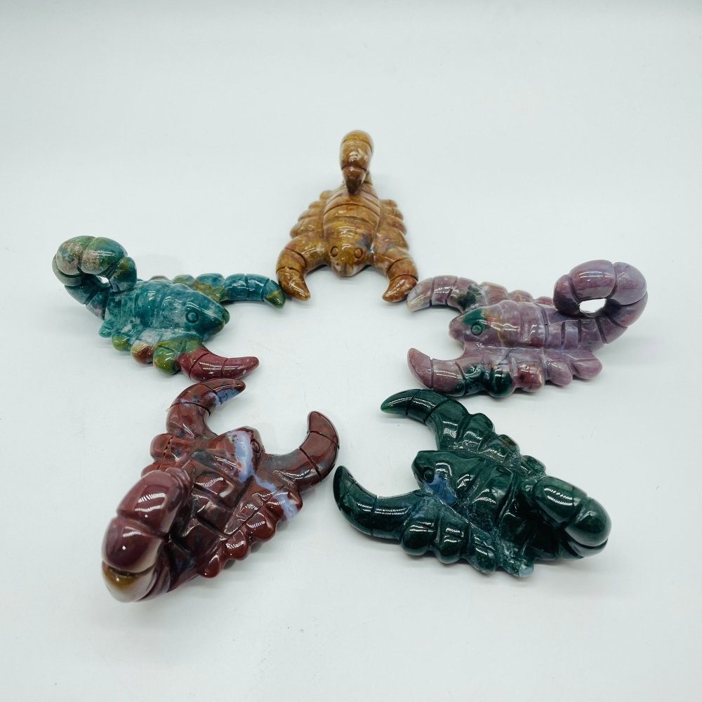 Ocean Jasper Scorpion Carving Crystal Wholesale -Wholesale Crystals