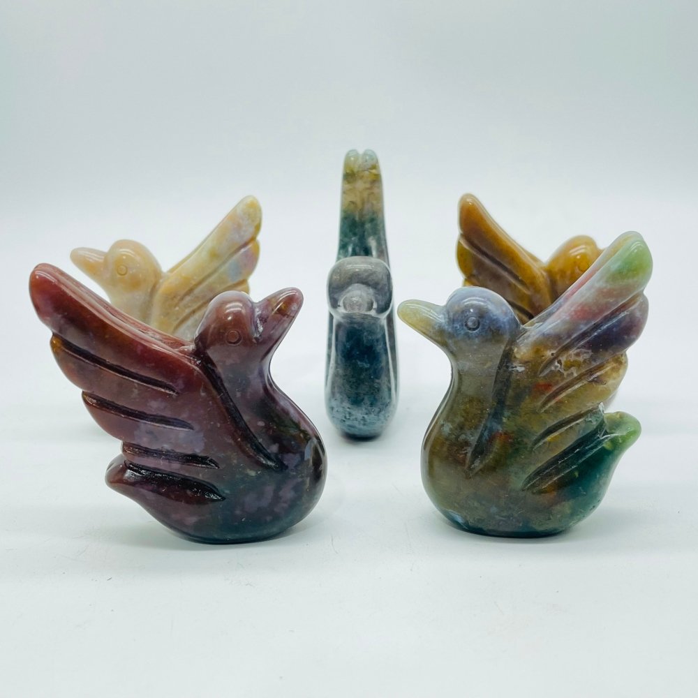 Ocean Jasper Swan Carving Wholesale -Wholesale Crystals