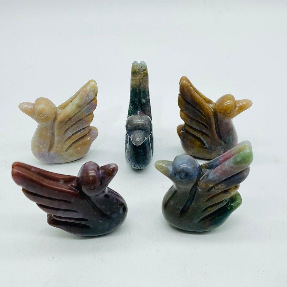 Ocean Jasper Swan Carving Wholesale -Wholesale Crystals