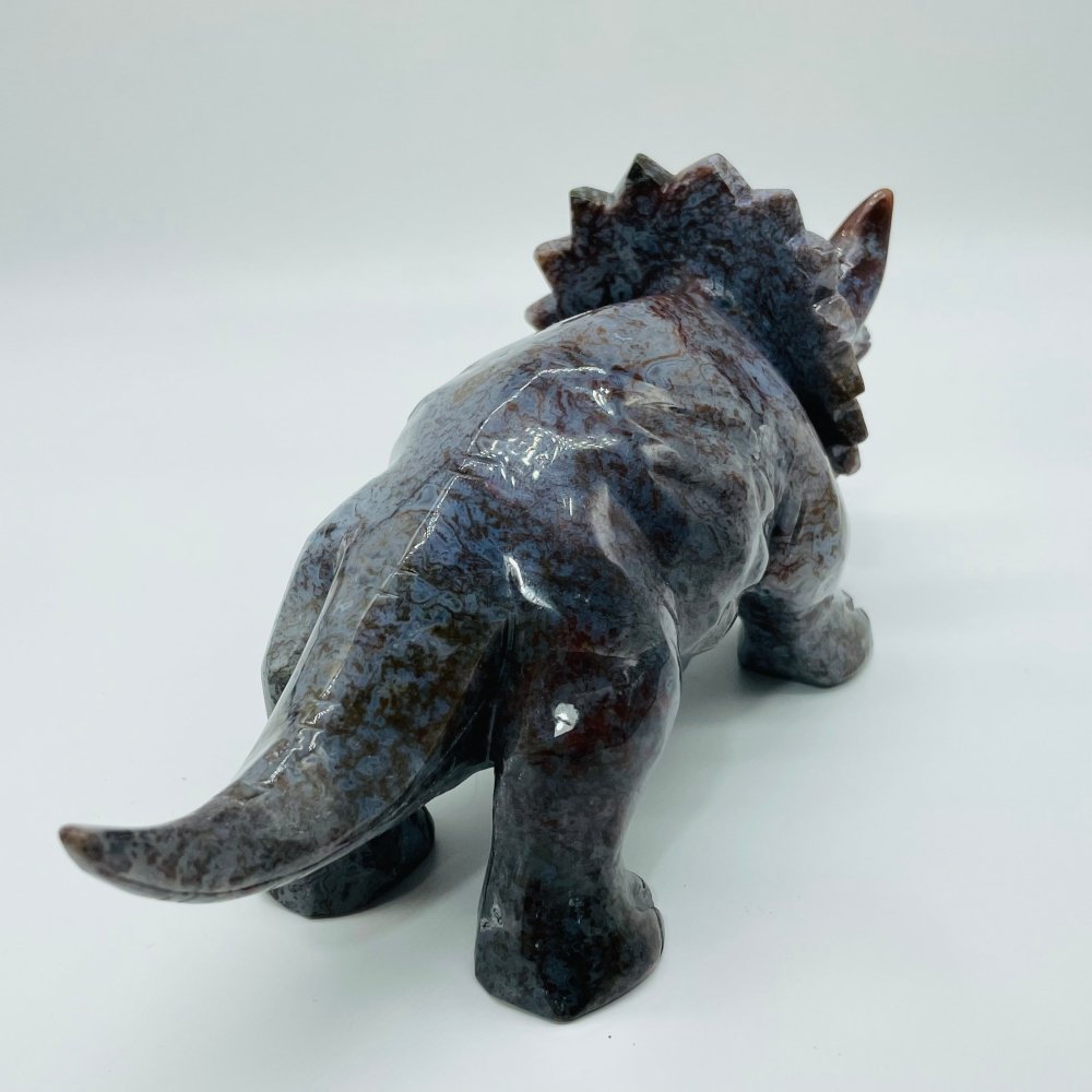 Ocean Jasper Three Horns Dinosaur Carving -Wholesale Crystals