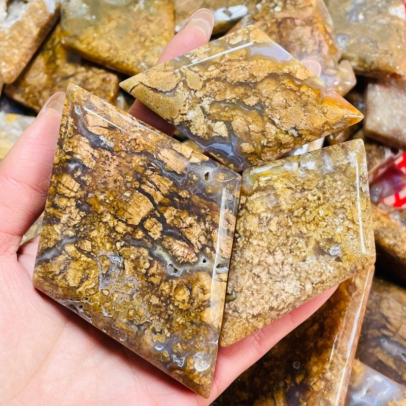 Orange Agate Rhombus Shaped Wholesale -Wholesale Crystals