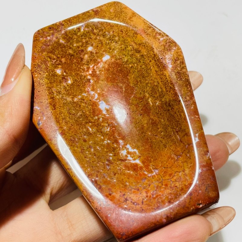Orange Ocean Jasper Bowl Coffin Wholesale -Wholesale Crystals