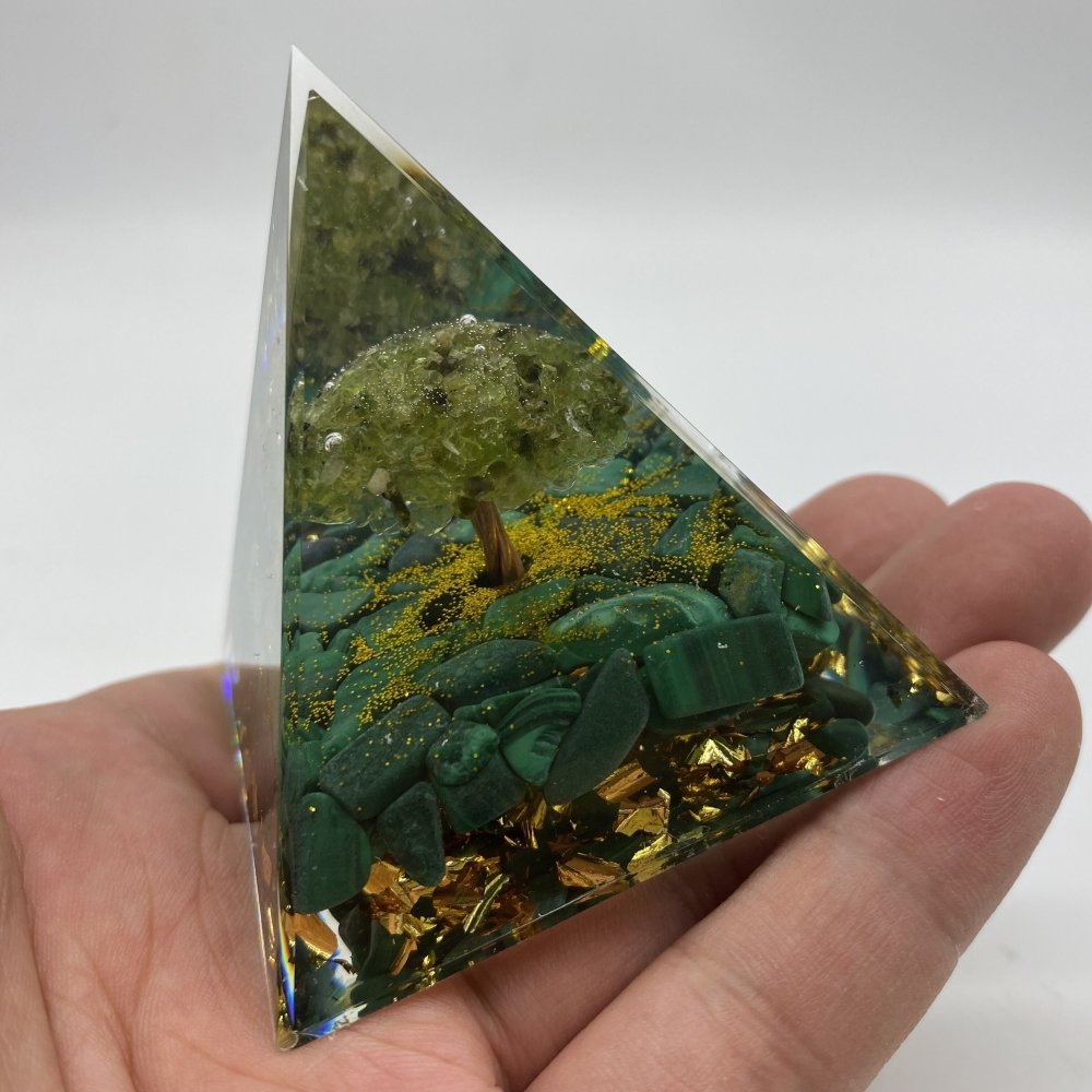 Peridot Malachite Orgone Pyramid Wholesale -Wholesale Crystals