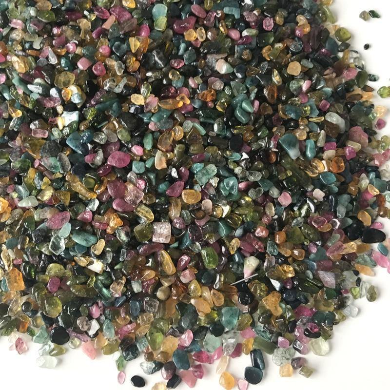 High Quality Colorful Tourmaline Gravel 5-7mm Chips -Wholesale Crystals
