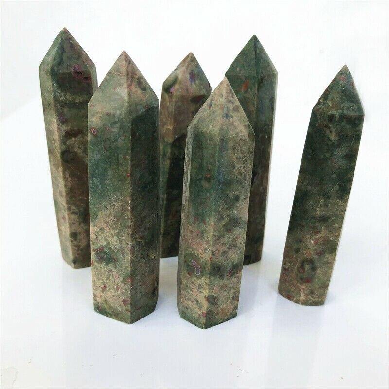 Green Fuchsite Gem Stone Point Tower 2-3.6in -Wholesale Crystals