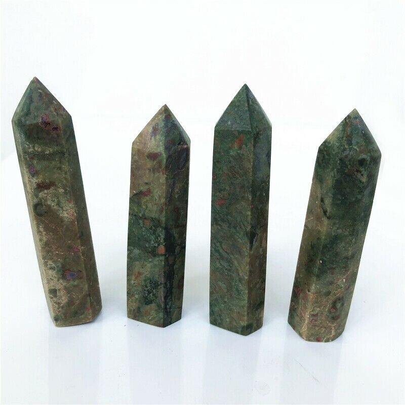 Green Fuchsite Gem Stone Point Tower 2-3.6in -Wholesale Crystals