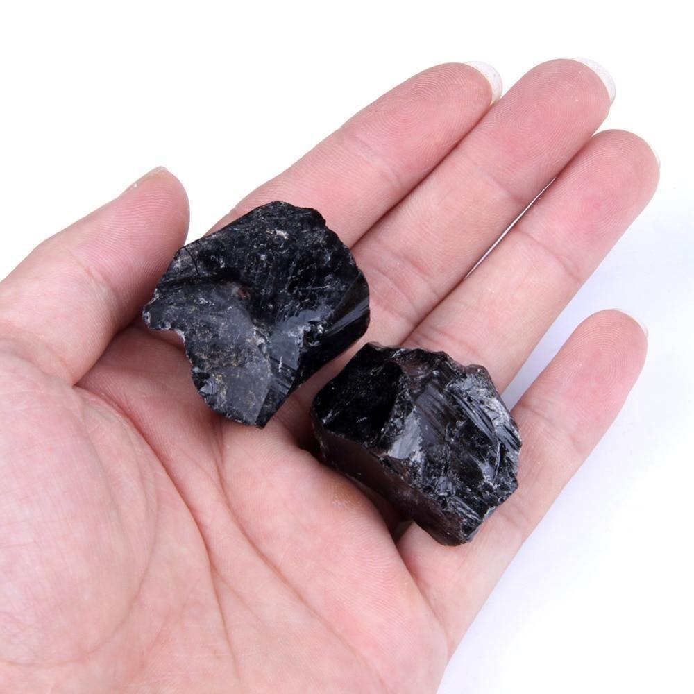 Raw Black Obsidian Quartz Stones -Wholesale Crystals