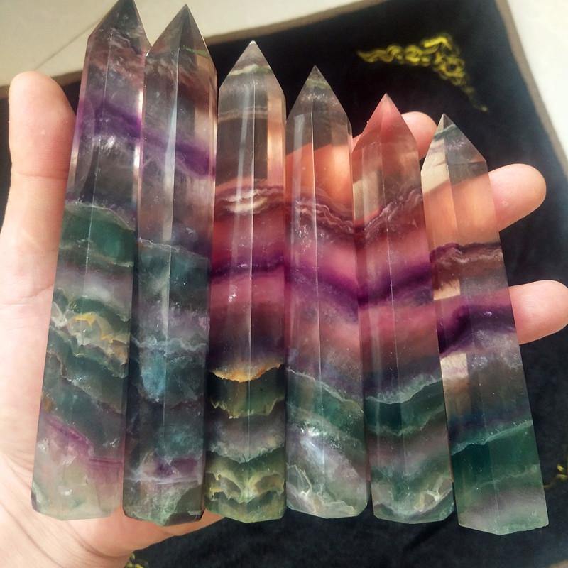 Natural 120-140mm Fluorite Crystal Point Tower -Wholesale Crystals