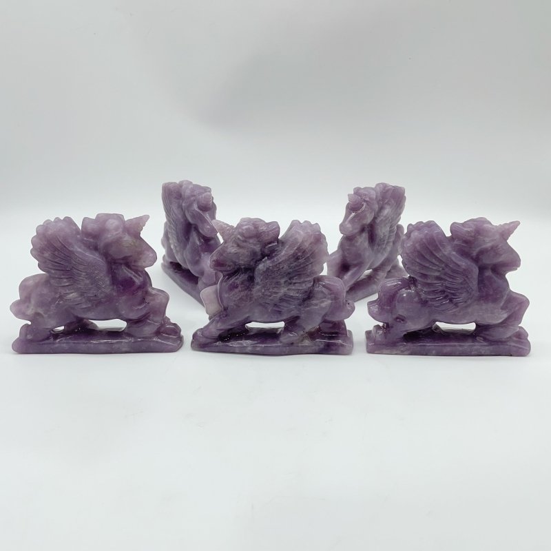 Purple Lepidolite Pegasus Carving Wholesale -Wholesale Crystals