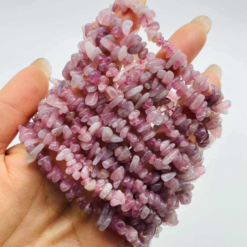 Purple Rose Quartz Chip Bracelets Wholesale -Wholesale Crystals