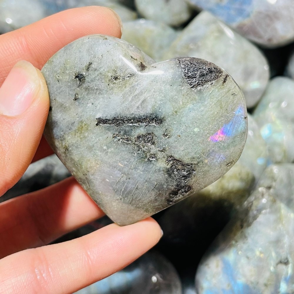 Purple Yellow Labradorite Heart Wholesale -Wholesale Crystals