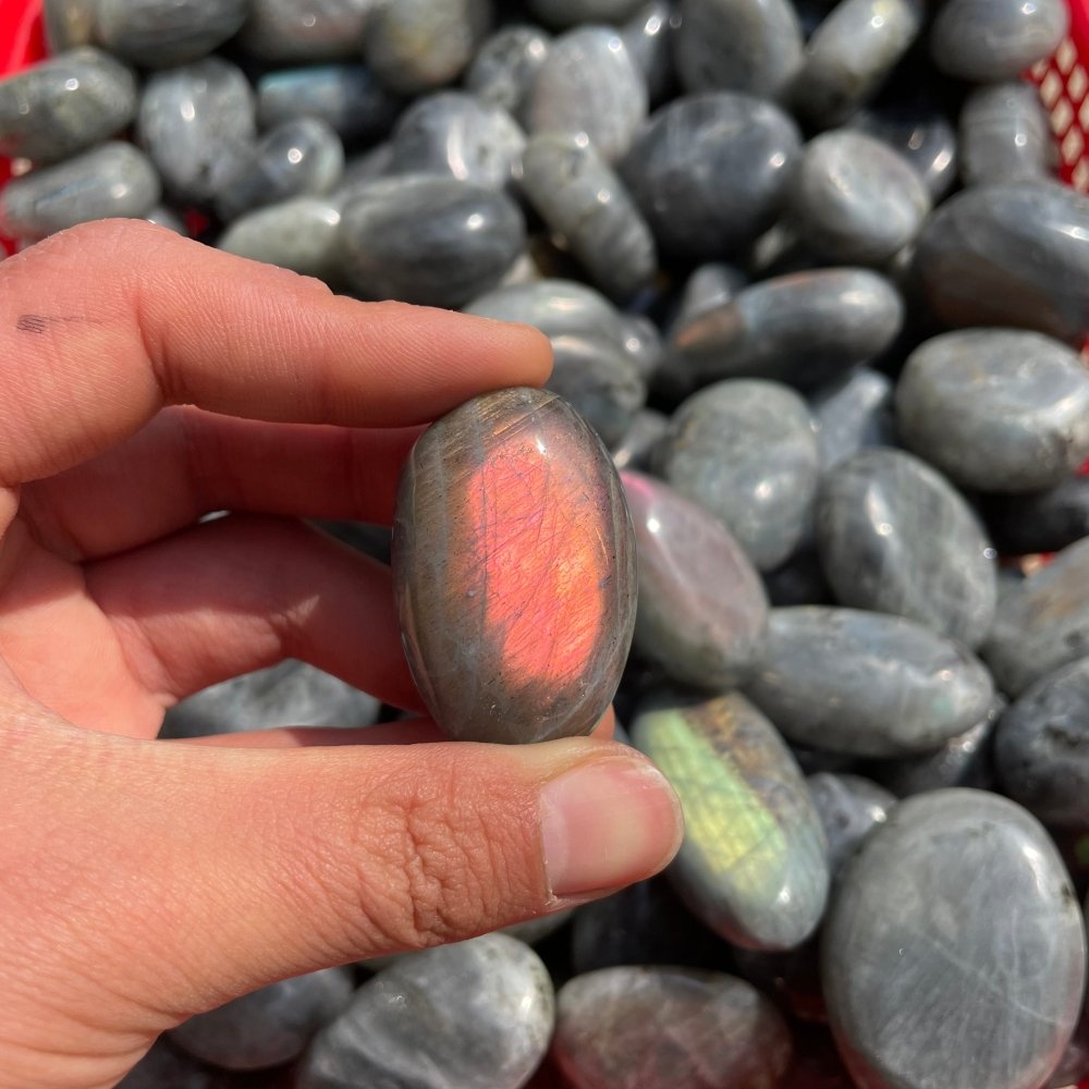Purple Yellow Labradorite palm stone 1kg(2.2lbs) wholesale -Wholesale Crystals