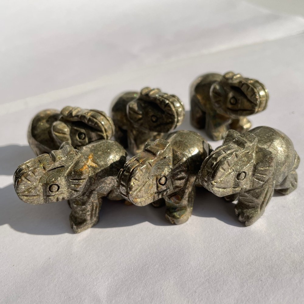 Pyrite Elephant Carved Animals Wholesale -Wholesale Crystals