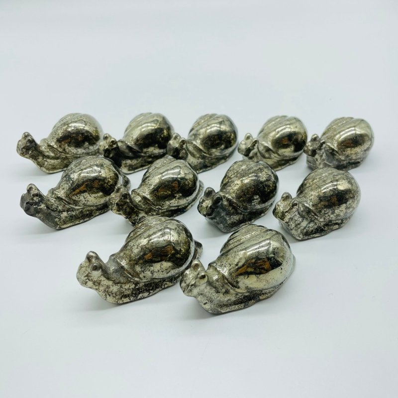 Pyrite Snails Carving Wholesale -Wholesale Crystals