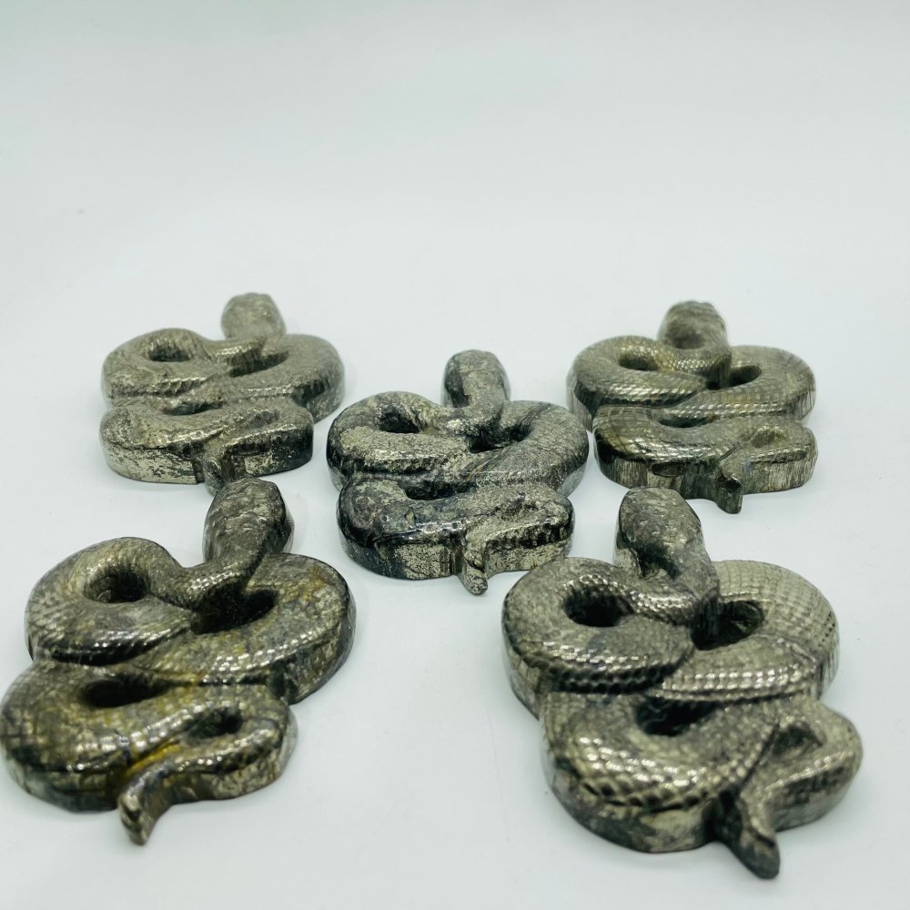 Pyrite Snake Carving Wholesale -Wholesale Crystals