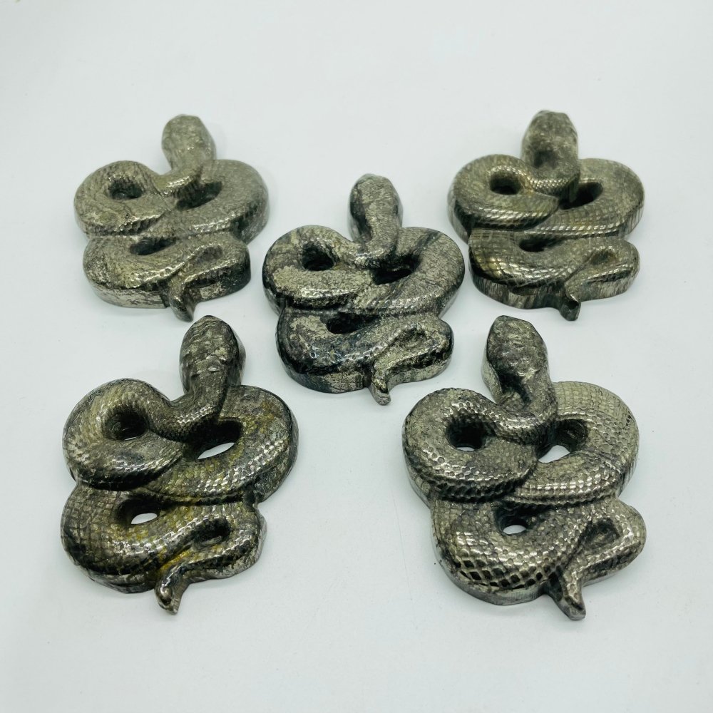 Pyrite Snake Carving Wholesale -Wholesale Crystals