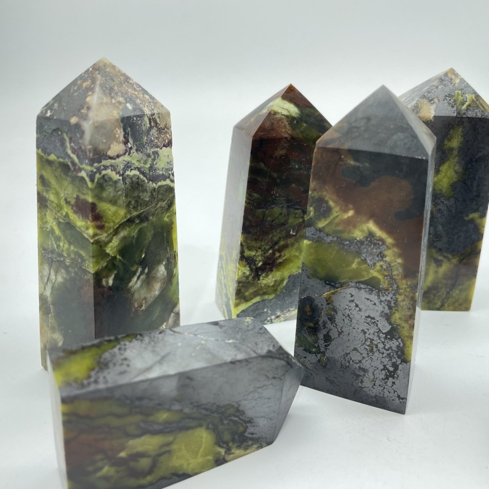 Pyrite Symbiosis Mixed Phantom Tower Point Wholesale -Wholesale Crystals