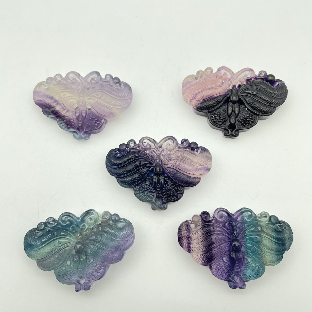 Rainbow Fluorite Butterfly Carving Wholesale -Wholesale Crystals