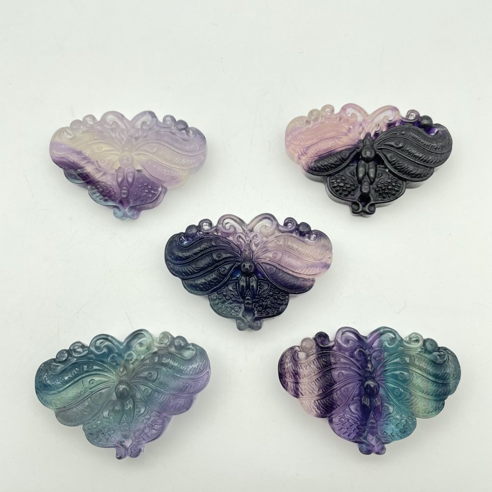 Rainbow Fluorite Butterfly Carving Wholesale -Wholesale Crystals