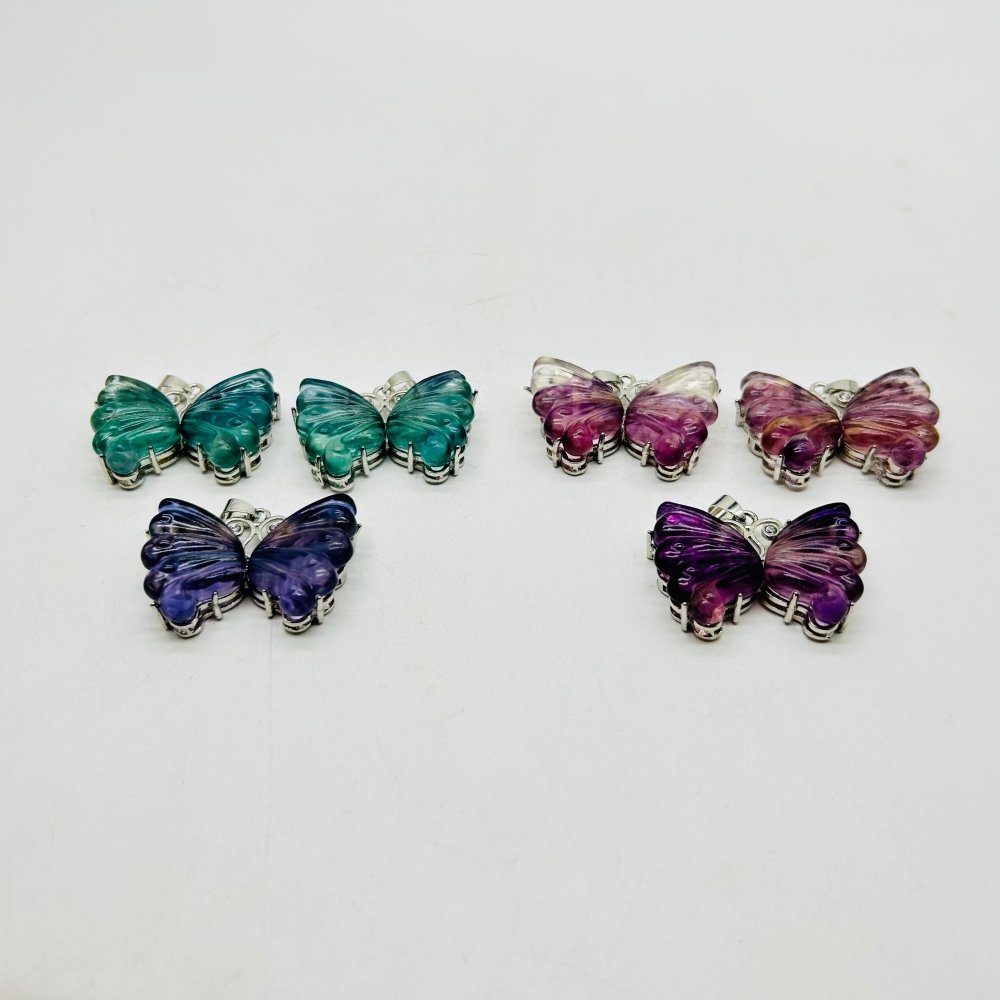 Rainbow Fluorite Butterfly Pendant Wholesale -Wholesale Crystals