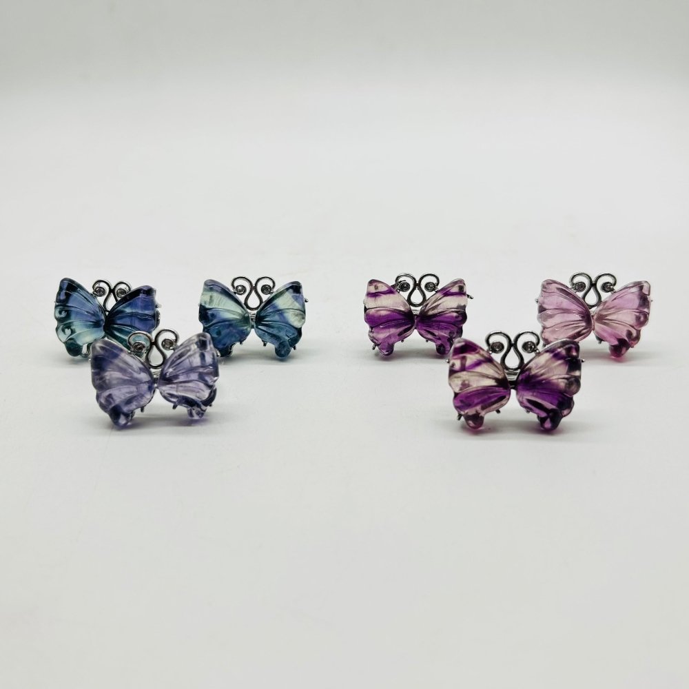 Rainbow Fluorite Butterfly Ring Wholesale -Wholesale Crystals