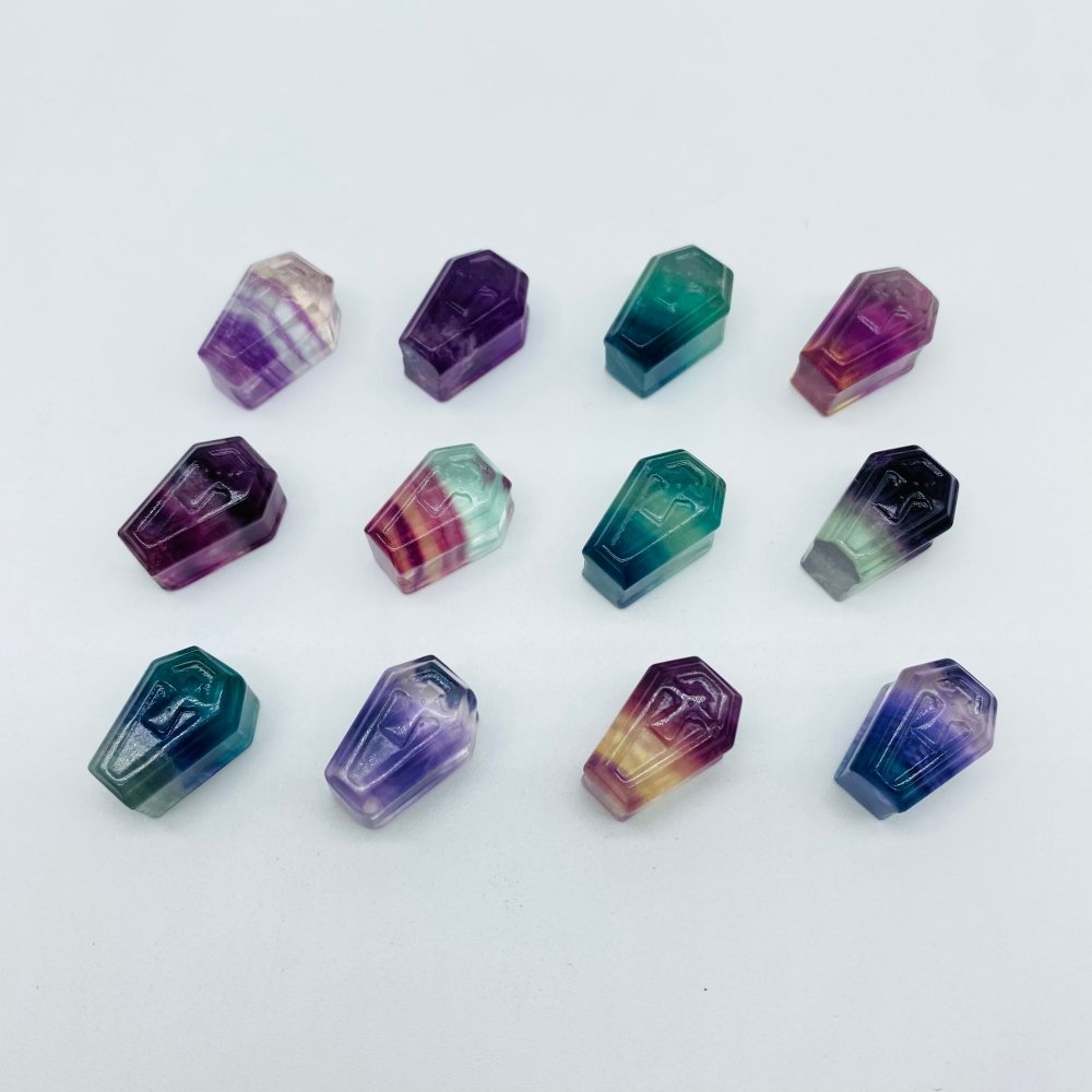 Rainbow Fluorite Coffin Carving Wholesale -Wholesale Crystals