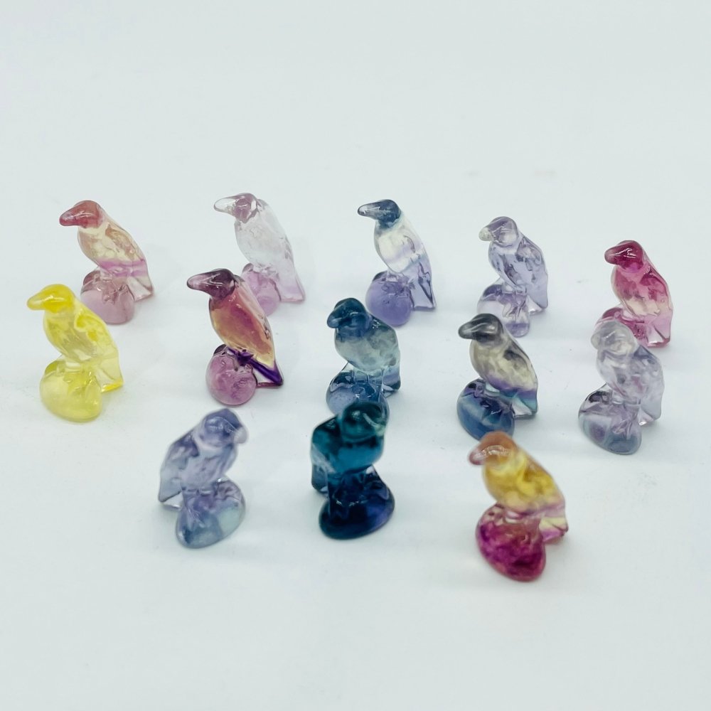 Rainbow Fluorite Crow Carving Crystals Wholesale -Wholesale Crystals