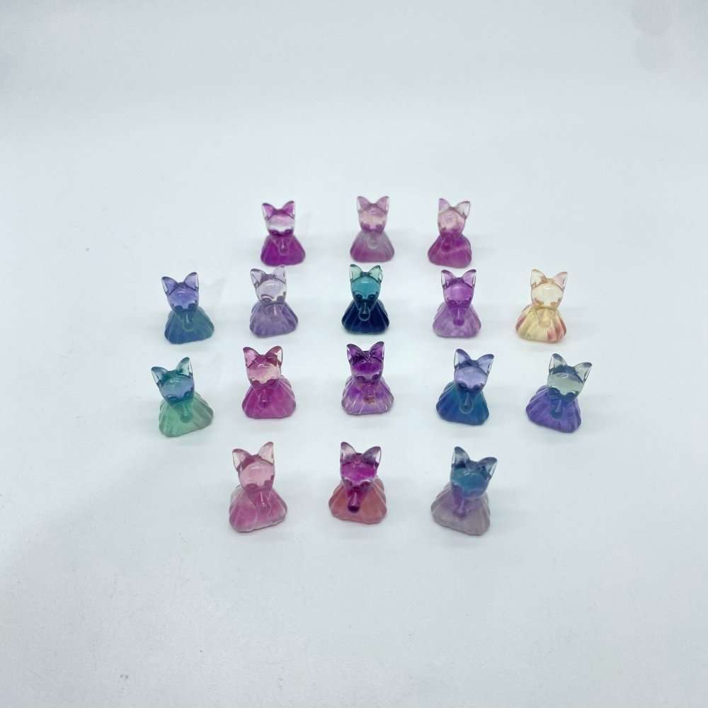 Rainbow Fluorite Ghost Dog Carving Crystal Wholesale -Wholesale Crystals