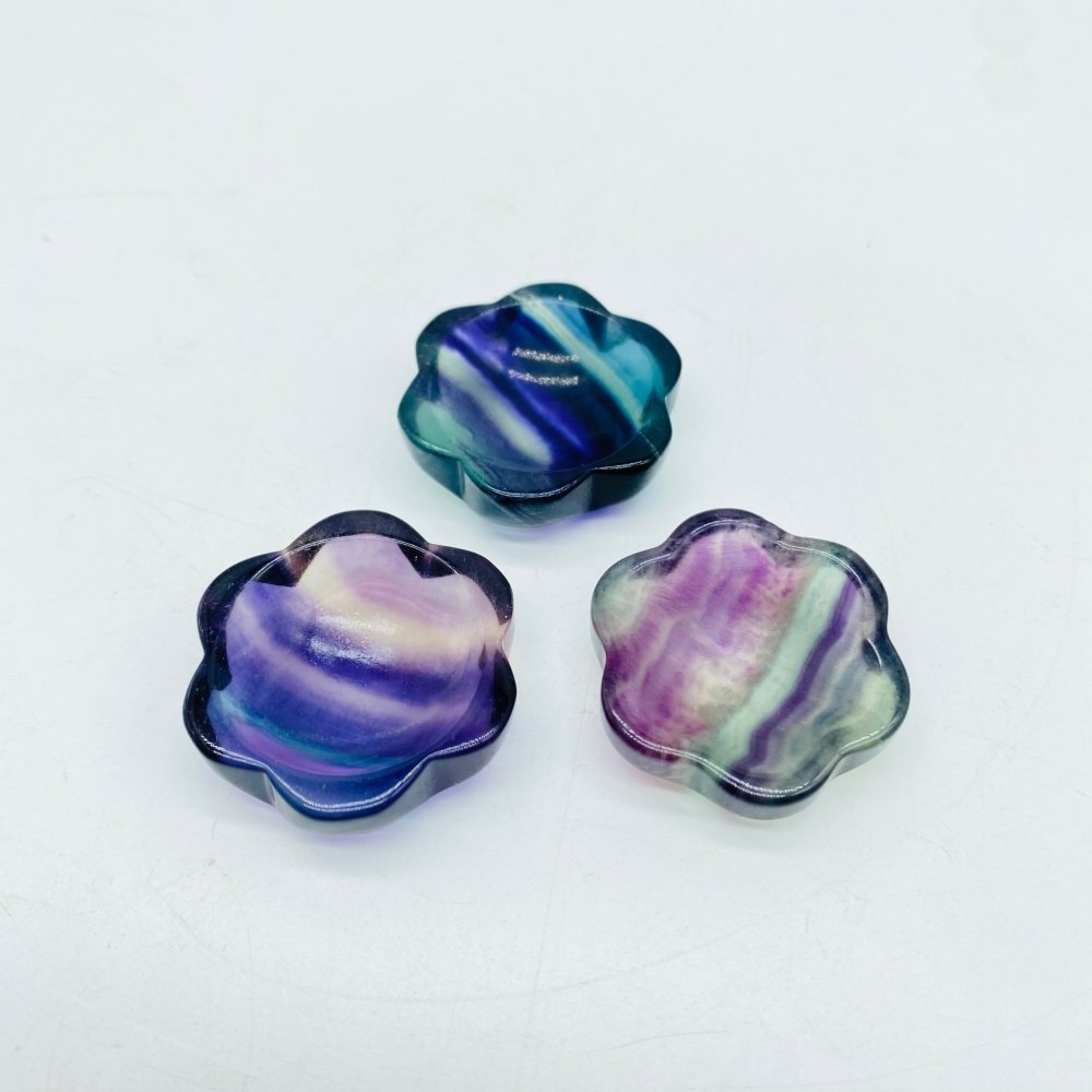 Rainbow Fluorite Heart Flower Moon Small Bowl Wholesale -Wholesale Crystals
