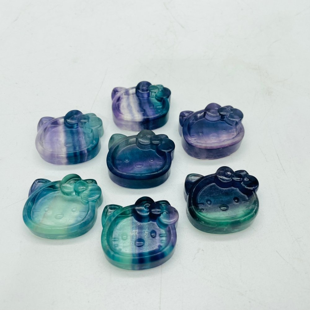 Rainbow Fluorite Hello Kitty Small Bowl Wholesale -Wholesale Crystals