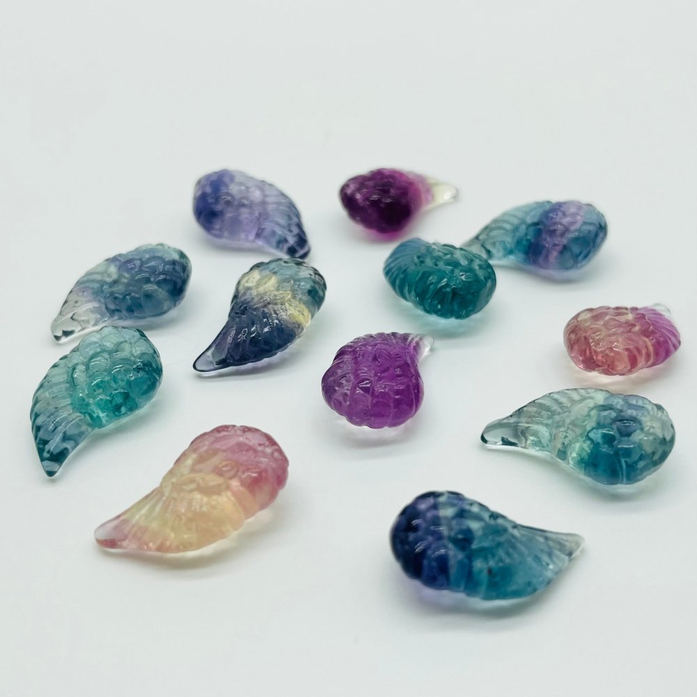 Rainbow Fluorite Mini Angel Wing Carving Wholesale -Wholesale Crystals