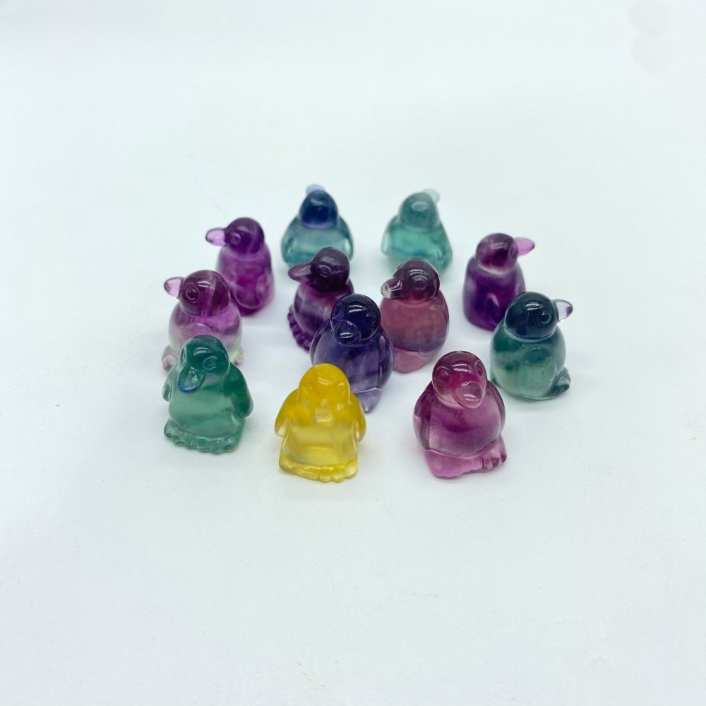 Rainbow Fluorite Mini Penguin Carving Crystal Wholesale -Wholesale Crystals