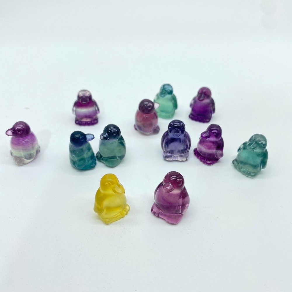 Rainbow Fluorite Mini Penguin Carving Crystal Wholesale -Wholesale Crystals