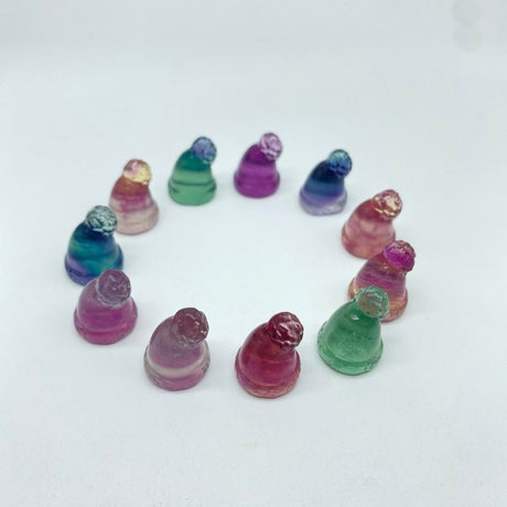 Rainbow Fluorite Mini Winter Hat Cap Crystal Carving Wholesale -Wholesale Crystals