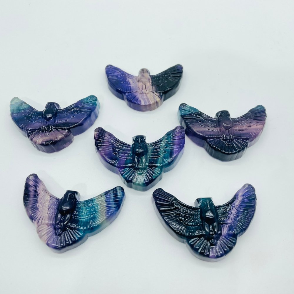 Rainbow Fluorite Owl Carving Crystal Wholesale -Wholesale Crystals