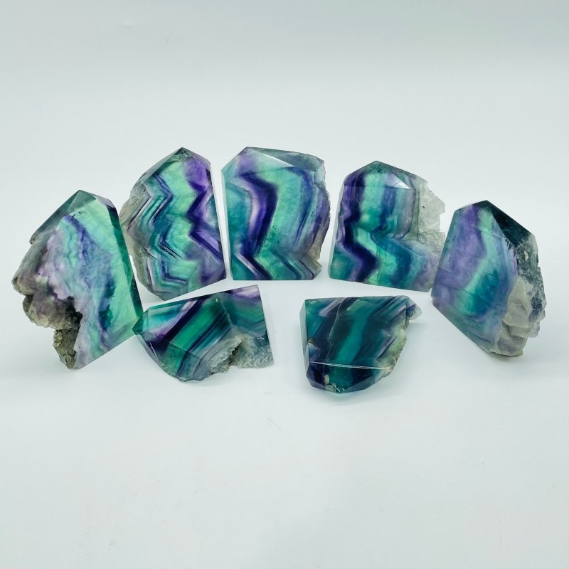 Rainbow Fluorite Rough Side Tower Point Wholesale -Wholesale Crystals
