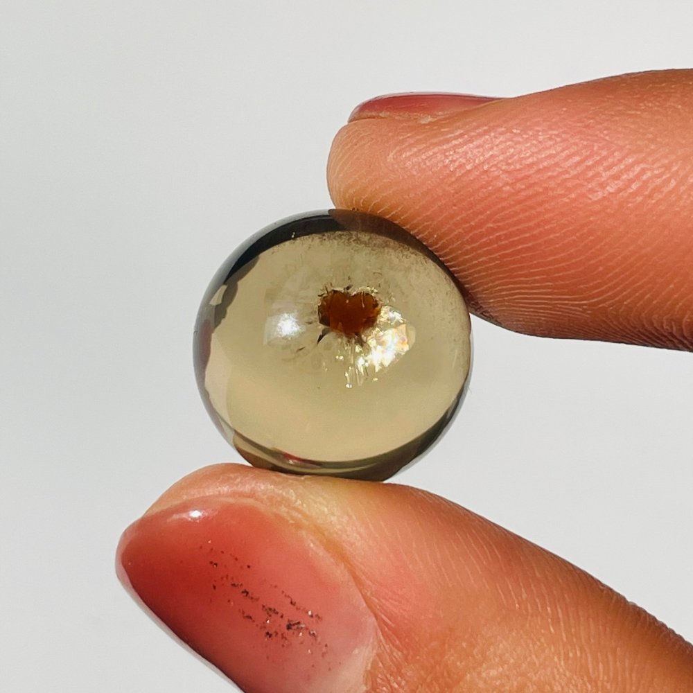 Rare Clear Quartz Sphere With Garnet Heart -Wholesale Crystals