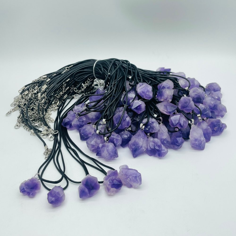 Raw Amethyst Cluster Pendant Wholesale -Wholesale Crystals