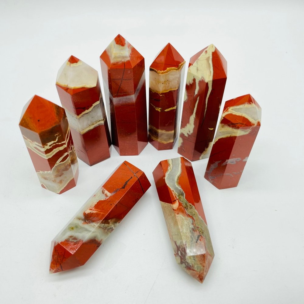 Red Jasper Mixed Agate Tower Points Wholesale -Wholesale Crystals