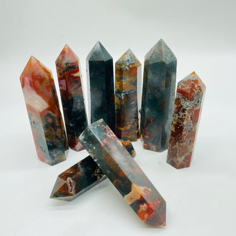 Red Moss Agate Crystal Points Wholesale -Wholesale Crystals