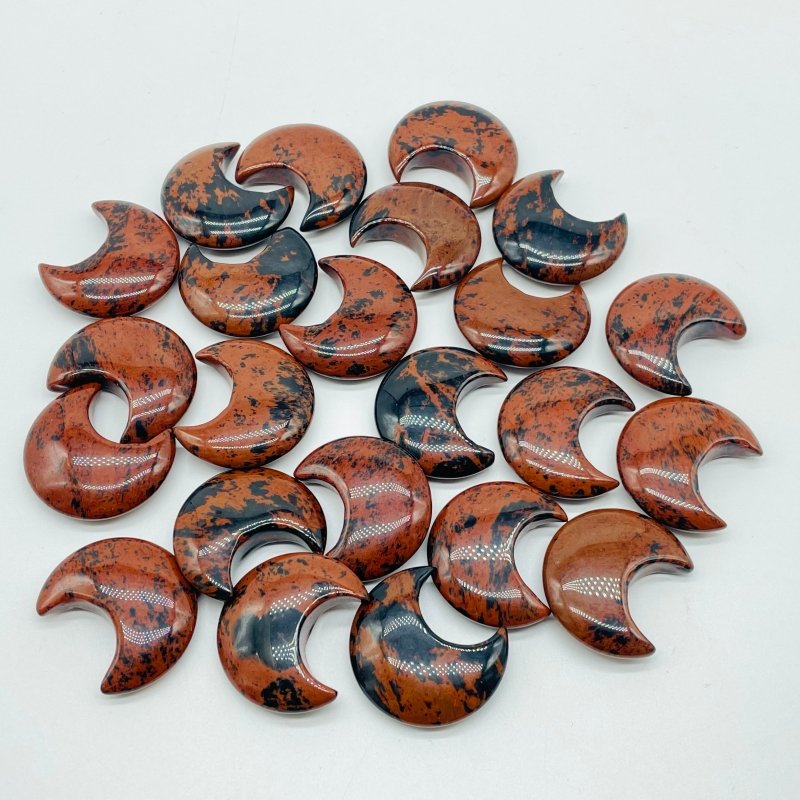 Red Obsidian Moon Carving Wholesale -Wholesale Crystals